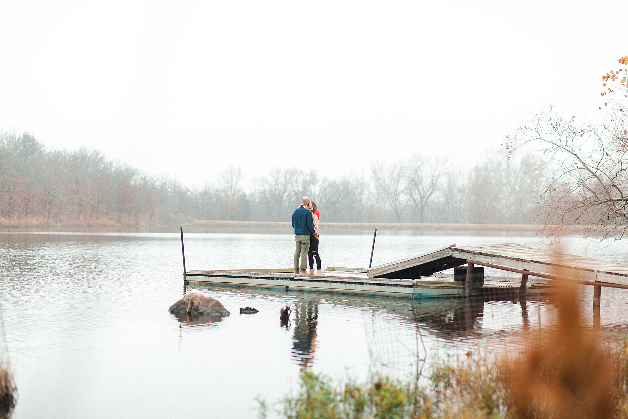 romantic proposal at lake in tulsa ok