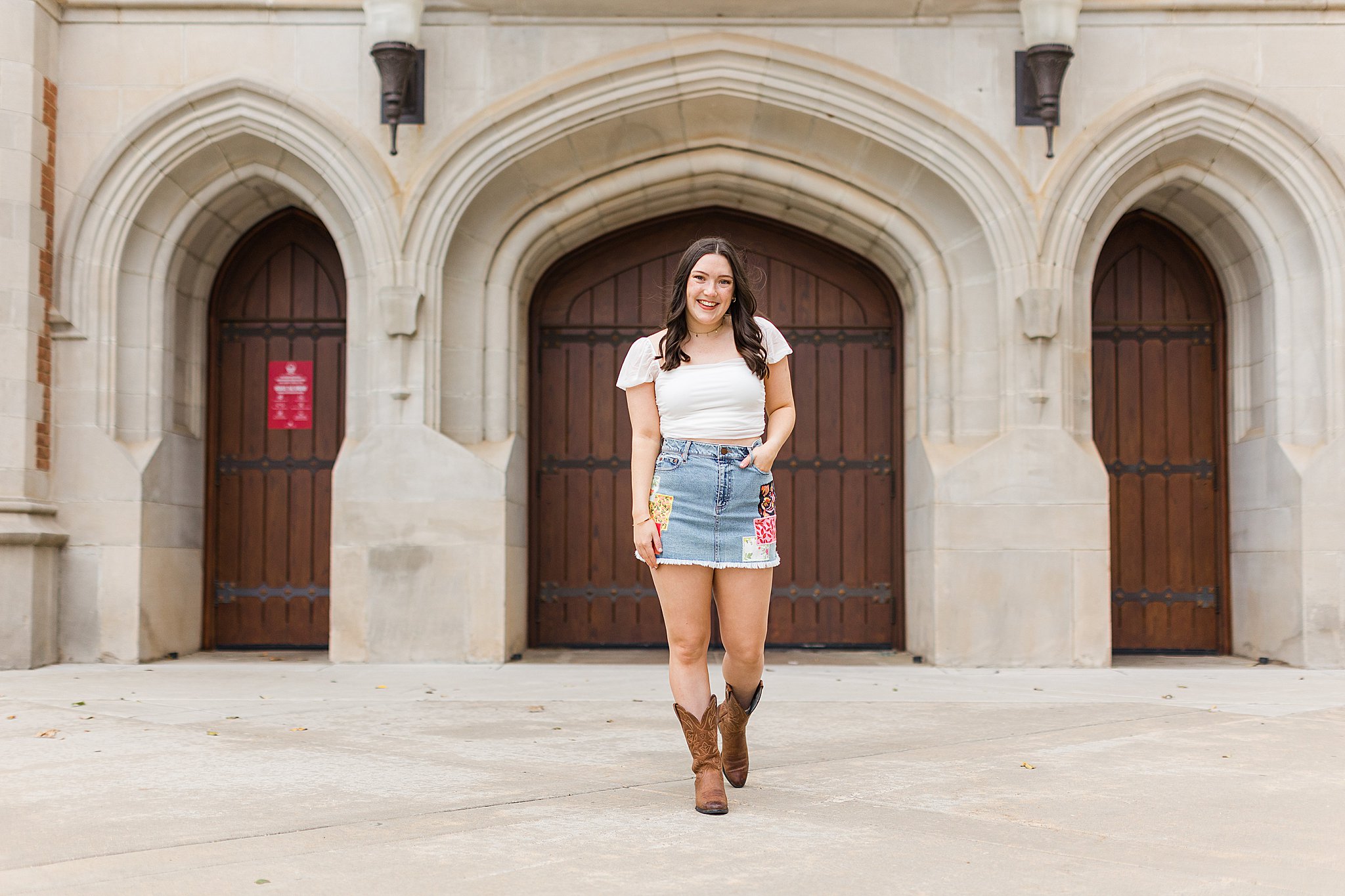 graduation portraits in the spring at ou