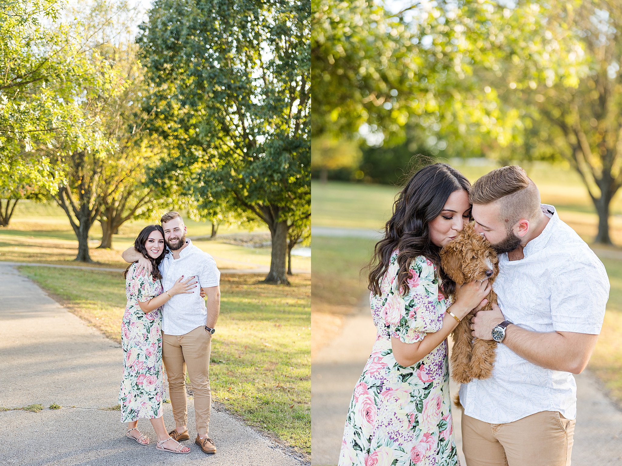 family photos of couple and puppy for bartlesville mini session photographer