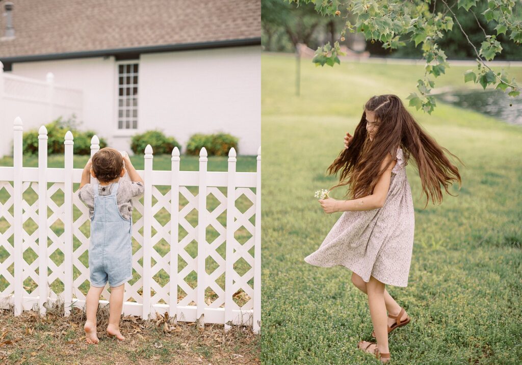 kids play in green yard in claremore ok - photo by owasso photographer