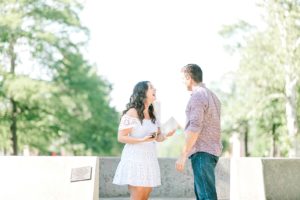 couple celebrates engagement in north oval